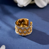 Silver-decorated Luxury 925 Silver-plated Star Wide Edition