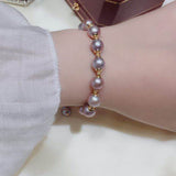 Purple Freshwater Pearl Adjustable Bracelet Bracelet