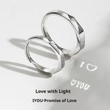 925 Sterling Silver Non Fading Couple Ring