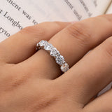 Sterling Silver Moissanite Ring Plated Body Ring