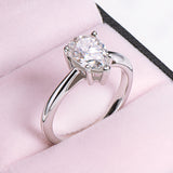 Luxury 2 Carat Moissanite Ring Drop Shape D Color