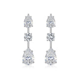 Light Luxury Long Earrings 925 Sterling Silver Moissanite