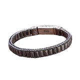 Men's Sterling Silver Fashion Distressed Key Bracelet