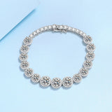 925 Silver Moissanite Women's Sparkling Starry Bracelet