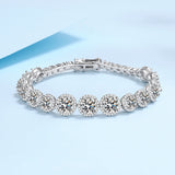 925 Silver Moissanite Women's Sparkling Starry Bracelet