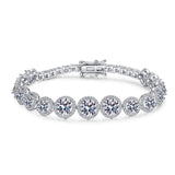 925 Silver Moissanite Women's Sparkling Starry Bracelet