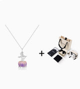 S925 Silver Warm Enamel Blossom Rose Pendant Necklace