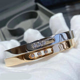 Light Luxury 3-Diamond Sliding Bracelet for Women
