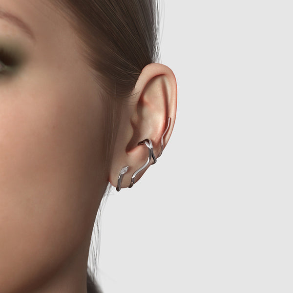 Women's Fashion Personality Plating Snake Earrings