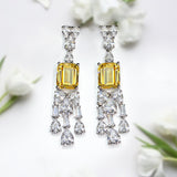 Vintage Geometric Diamond Women's Earrings
