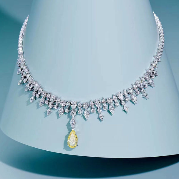 Women's Sterling Silver Diamond Necklace