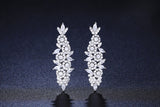 Bride's Copper Zircon Suit Necklace Earrings Hand