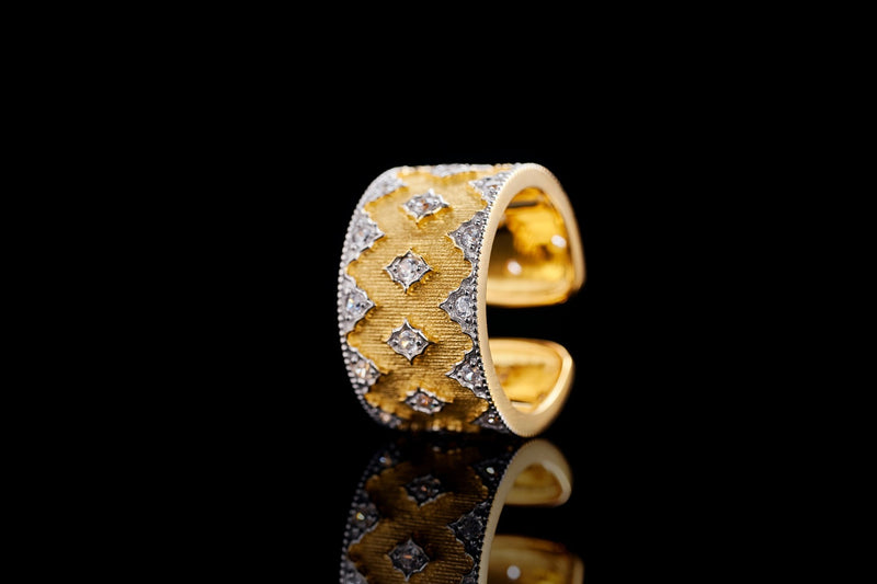 Silver-decorated Luxury 925 Silver-plated Star Wide Edition