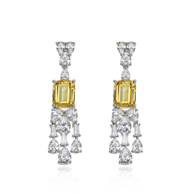 Vintage Geometric Diamond Women's Earrings