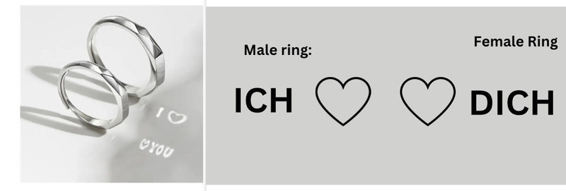 925 Sterling Silver Non Fading Couple Ring