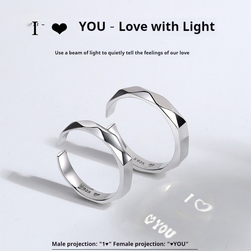 925 Sterling Silver Non Fading Couple Ring